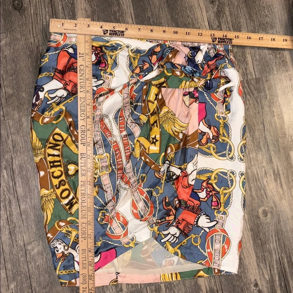 Love Moschino Multicolor Printed wrap skirt woman’s size 4 - Picture 3 of 6